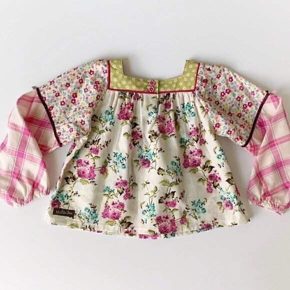 NWT Matilda Jane Girl Art School Mixed-Print Peasant Top 2T 8 years 10 years - Picture 10 of 12